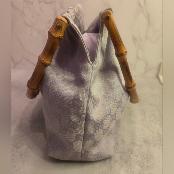 Gucci Monogram Bamboo Handle Tote - Picture 11 of 14
